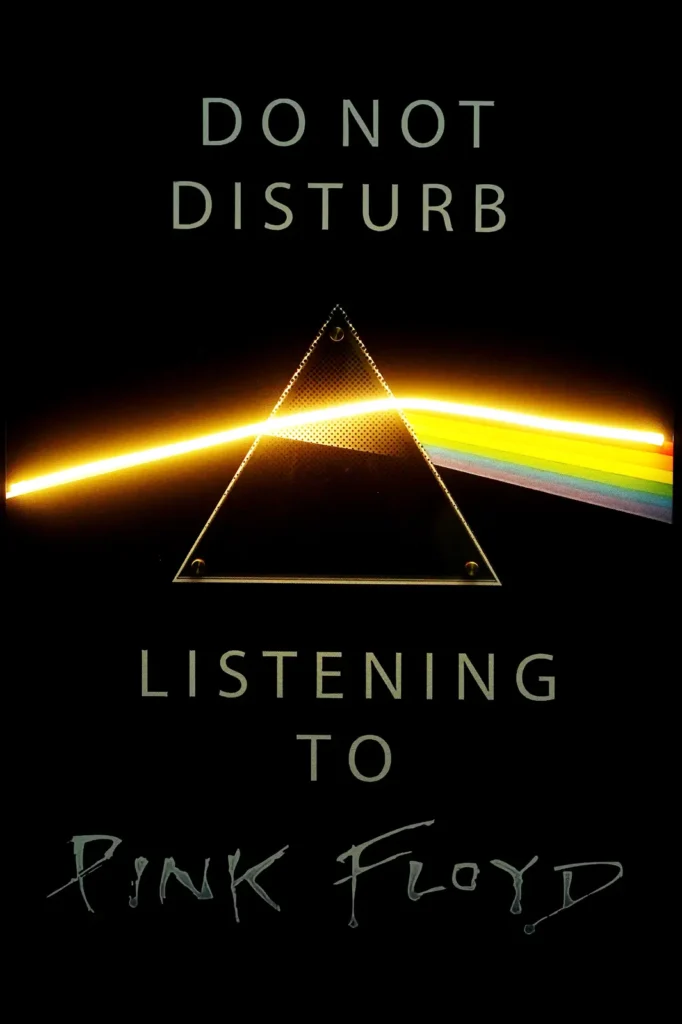 Pink Floyd LED Wall Decor | Do Not Disturb Listening To Pink Floyd Wall Decor — Night
