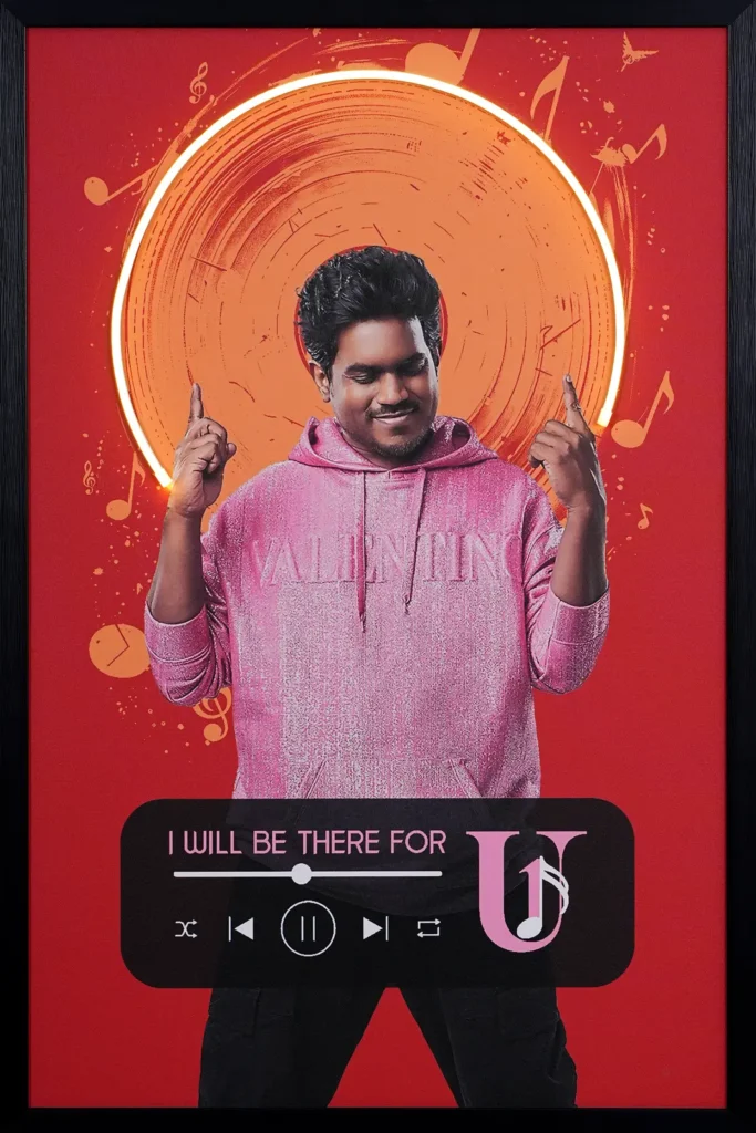 Yuvan Shankar Raja LED Wall Decor | I Will Be There For U Music Wall Art — Day