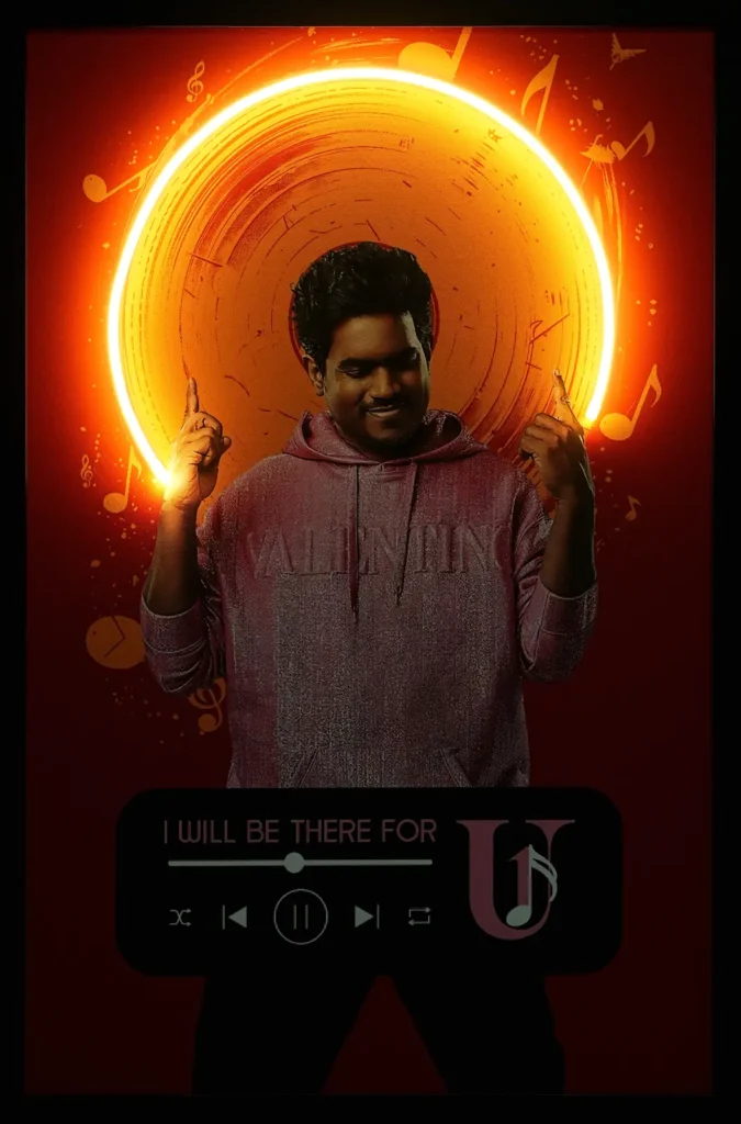 Yuvan Shankar Raja LED Wall Decor | I Will Be There For U Music Wall Art — Night