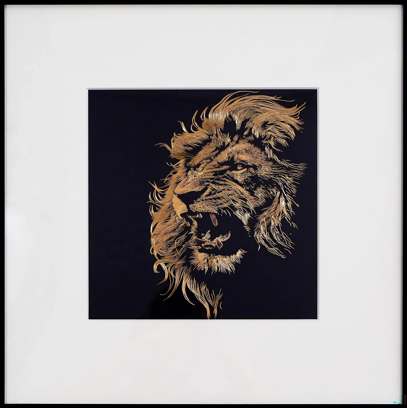 Handcrafted Lion Copper Art | Majestic Roaring Lion Wall Artwork — Day