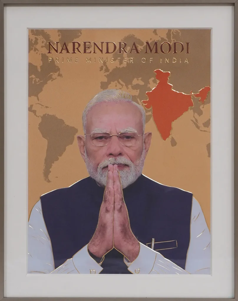 Narendra Modi Copper Art | Handcrafted Prime Minister of India Wall Decor