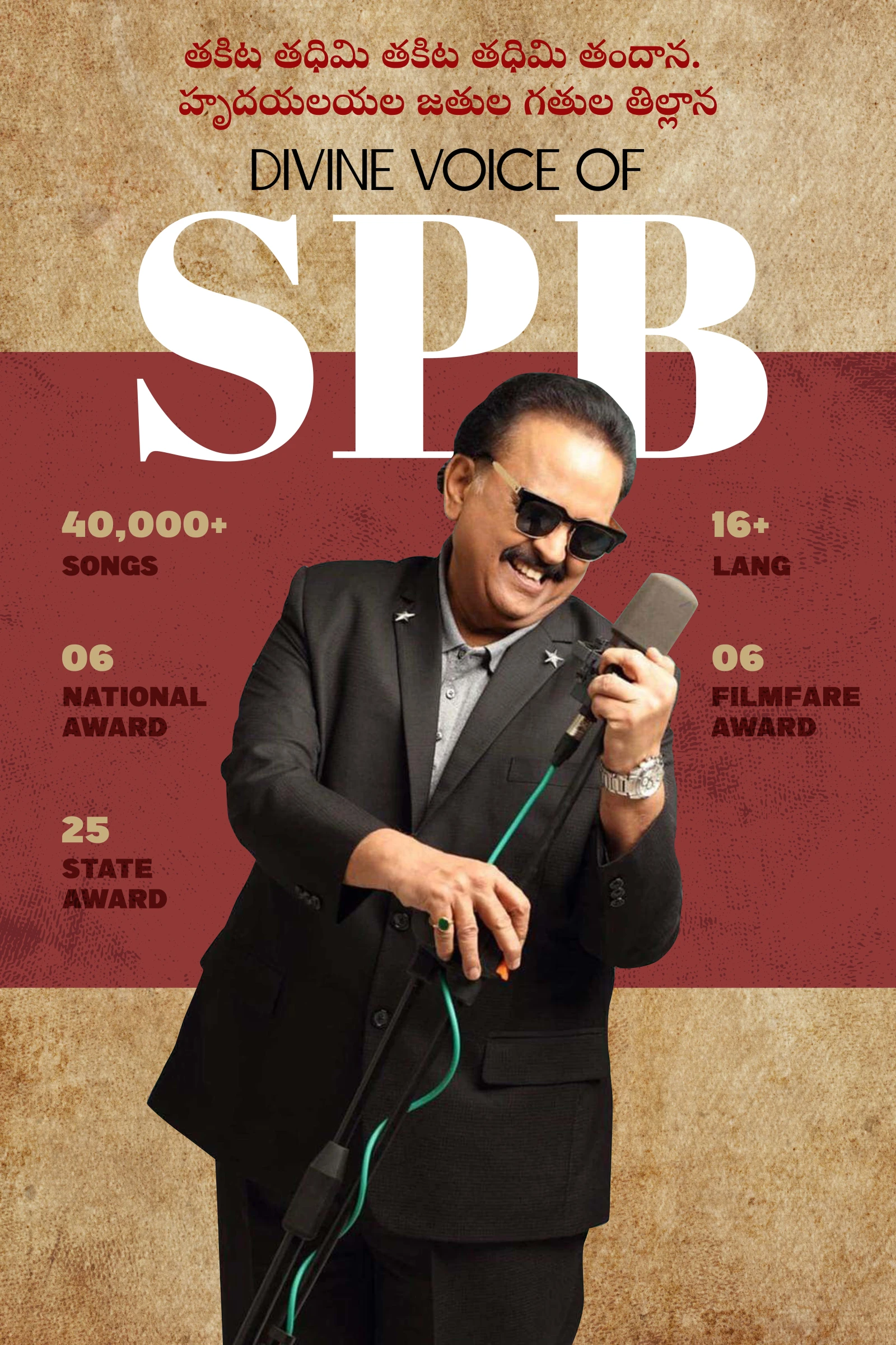 SPB LED Wall Decor | Inspirational Telugu Quote Music Wall Art — Day