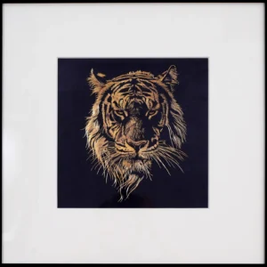 Tiger Copper Art Wall Decor | Handcrafted Fierce Tiger Copper Artwork
