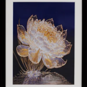 Handcrafted Copper Flower Wall Art featuring an intricately engraved blooming flower in premium CopperArt craftsmanship