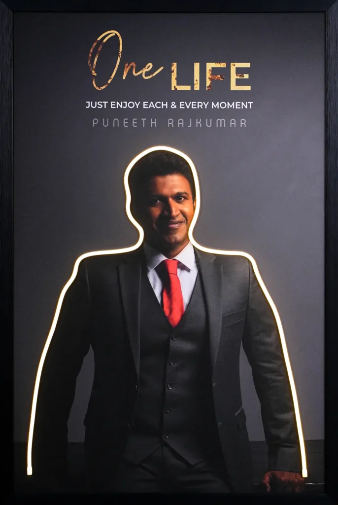 Puneeth Rajkumar LED Wall Decor | One Life Inspirational Wall Art — Day