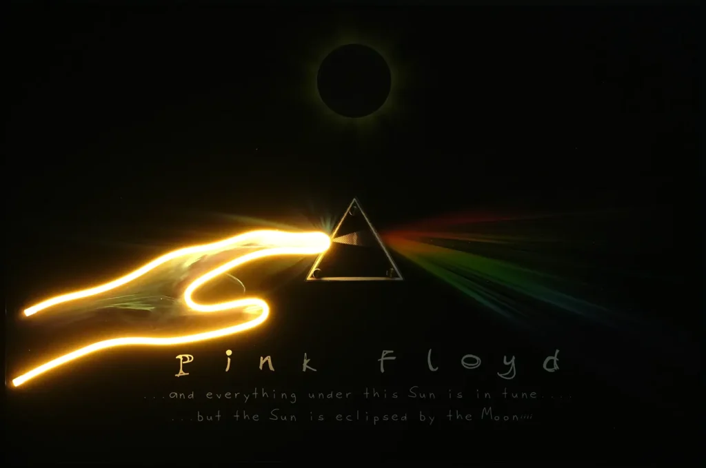 Pink Floyd Eclipse LED Wall Decor | Prism Rainbow Light Wall Decor — Night