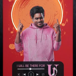 Yuvan Shankar Raja LED Wall Decor | I Will Be There For U Music Wall Art