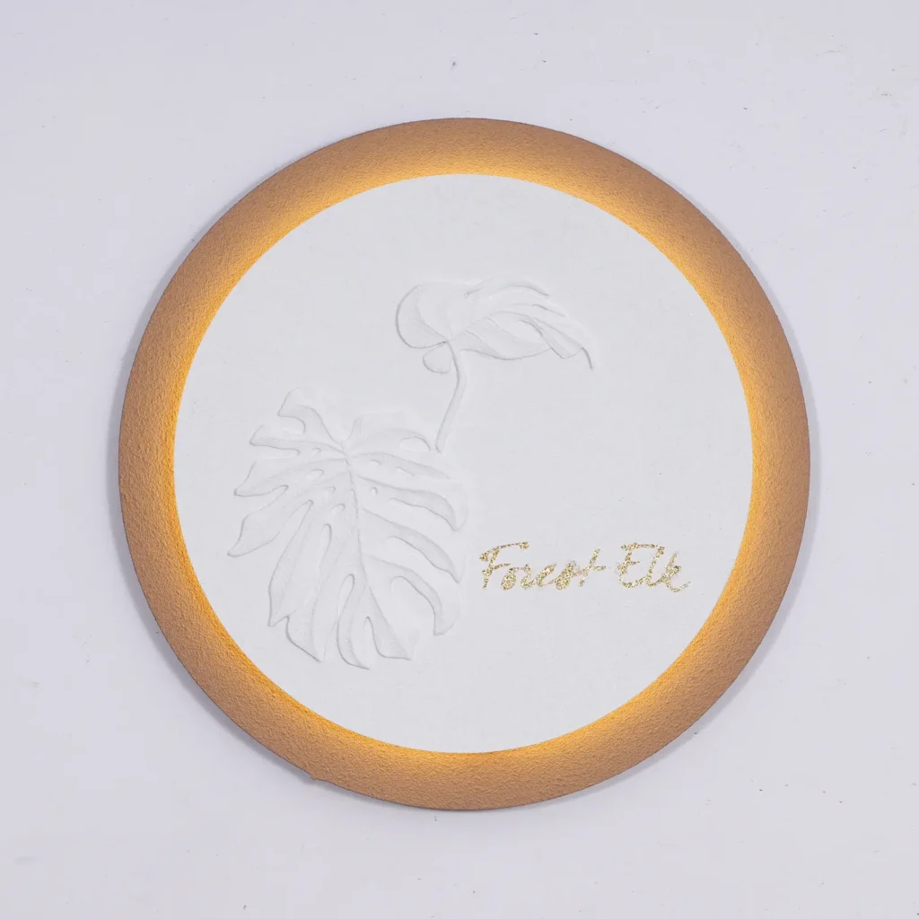 Monstera LED Wall Decor | Round Illuminated Botanical Decor — Day