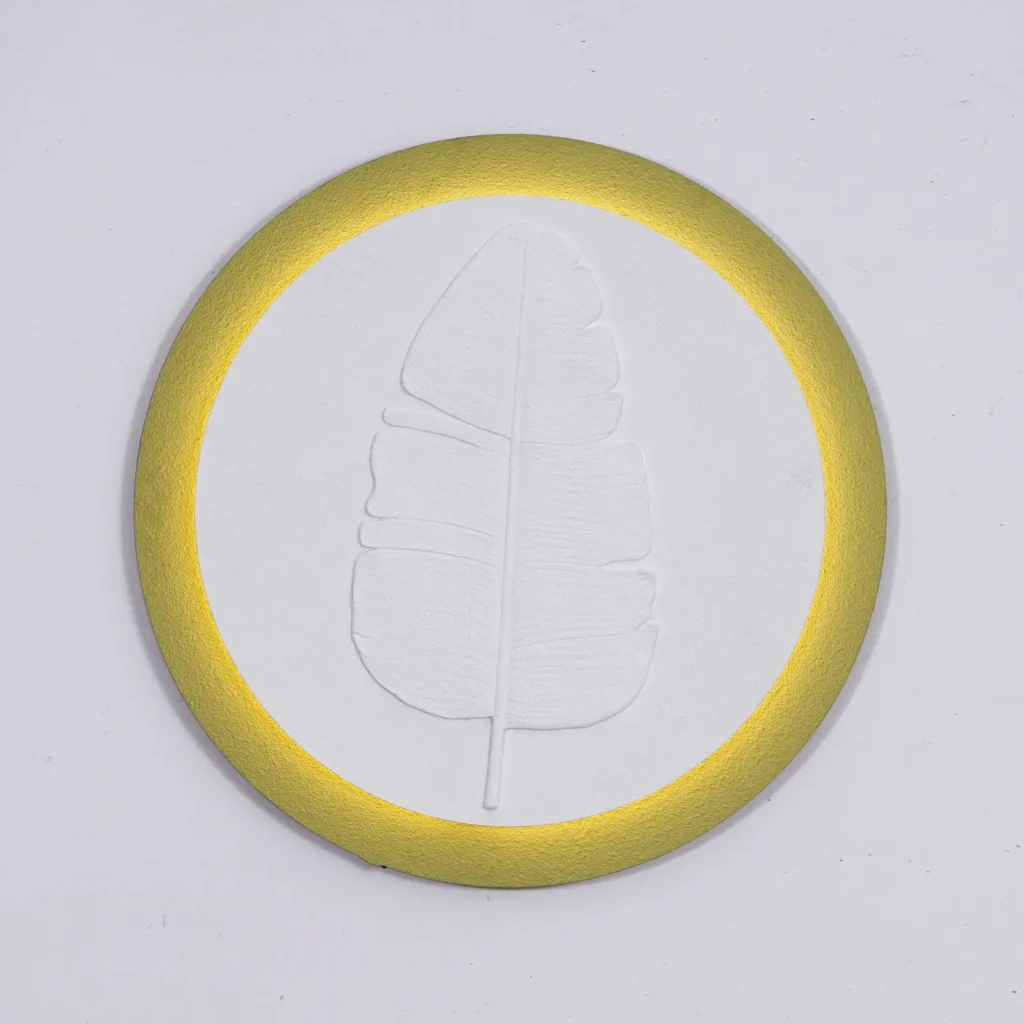 Banana Leaf LED Wall Decor | Stunning Round Illuminated Botanical Decor — Day