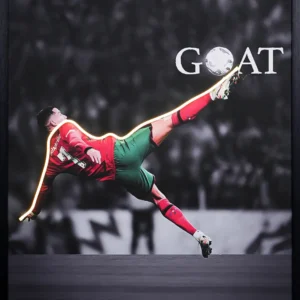 Cristiano Ronaldo Kick LED Wall Decor Premium Football Wall Art
